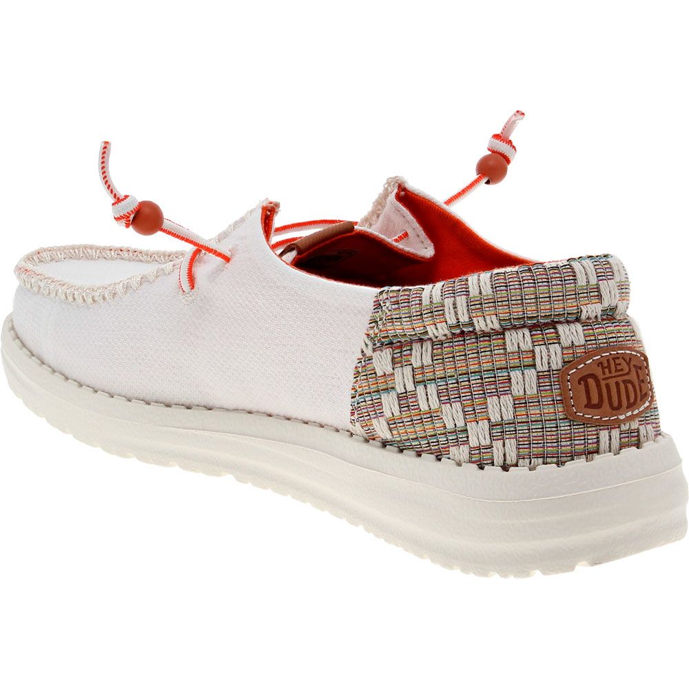 Hey Dude Wendy Funk Jacquard Casual Shoes - Womens Beige Back View