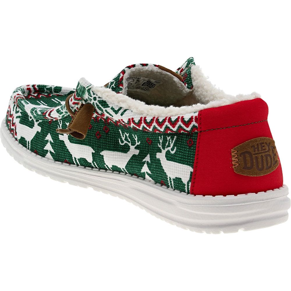 Hey Dude Wally Ugly Sweater Lined Casual Shoes - Mens Multi Ugly Sweater Back View