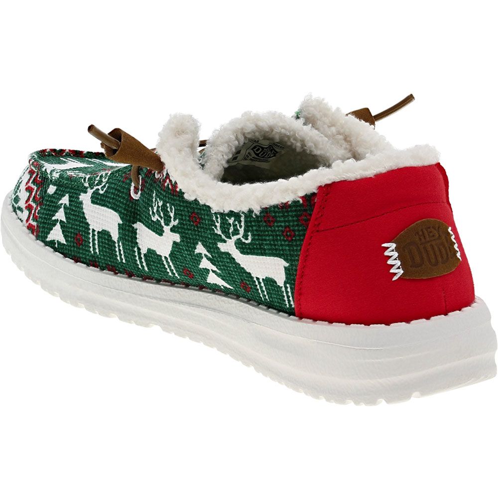 Hey Dude Wendy Ugly Sweater Lined Casual Shoes - Womens Multi Ugly Sweater Back View