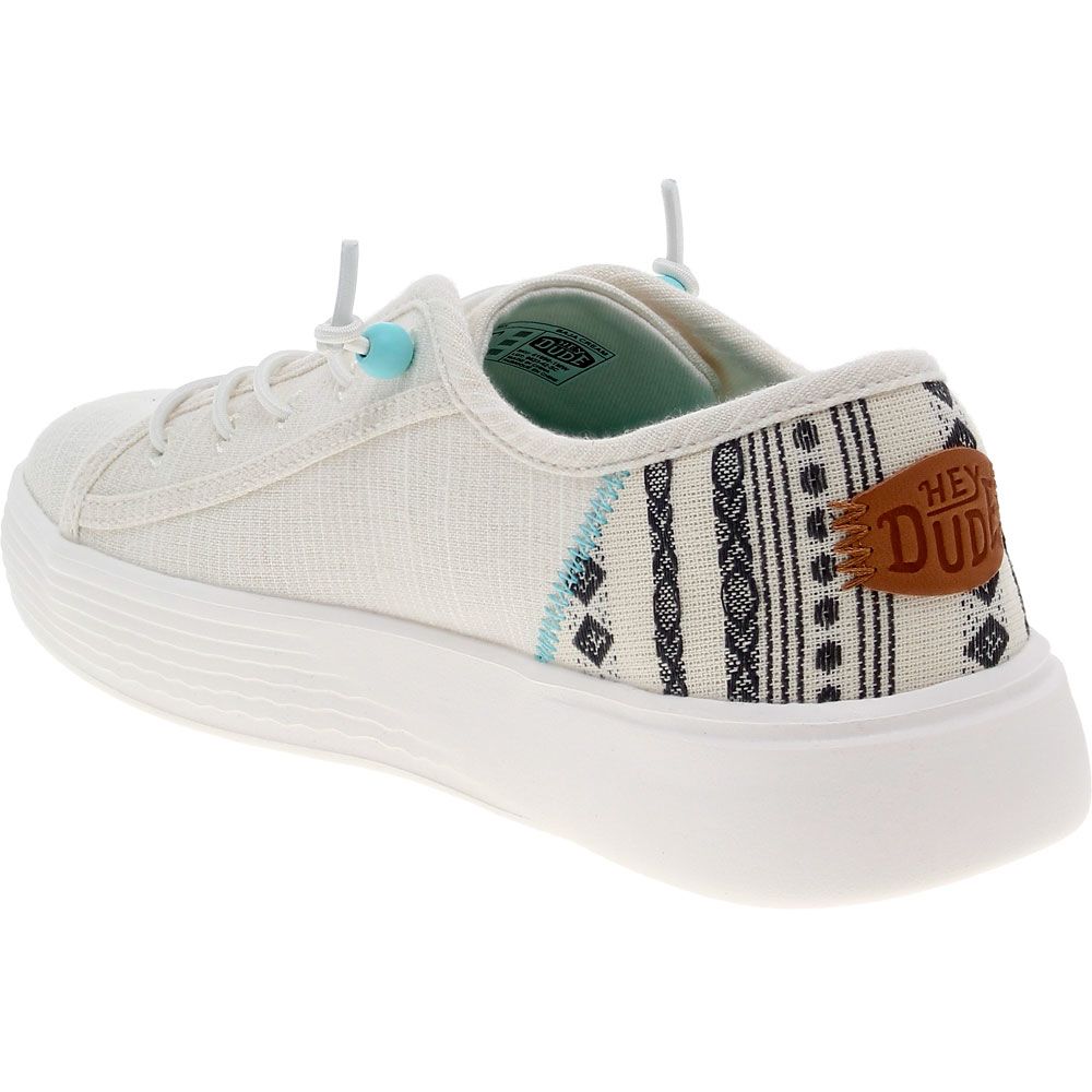 Hey Dude Cody Crafted Mix Baja Slip on Casual Shoes - Womens Baja Cream Back View