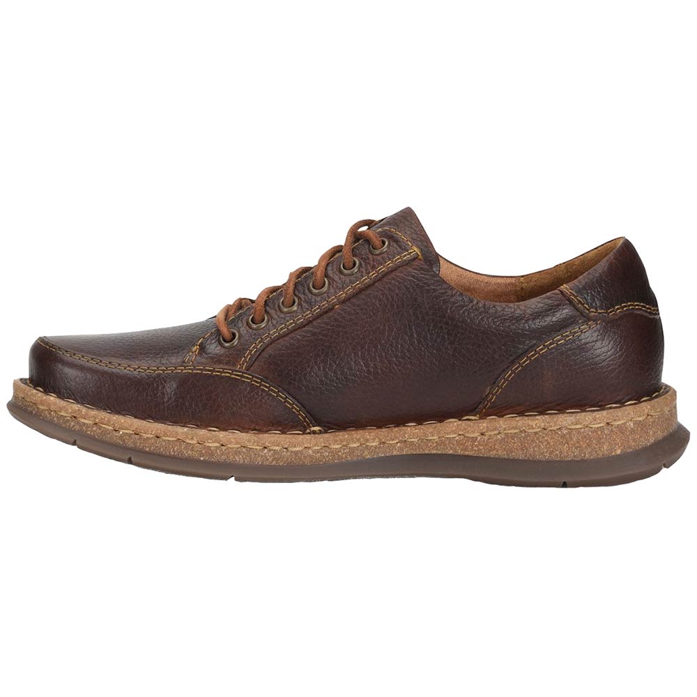 Born Bronson Lace Up Casual Shoes - Mens Dark Chestnut Brown Back View