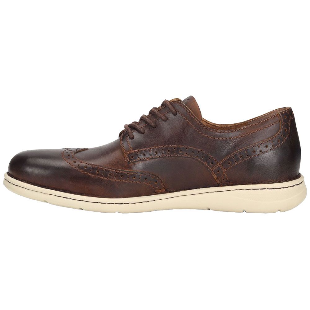 Born Tobias Lace Up Casual Shoes - Mens Dark Brown Pyramid Back View