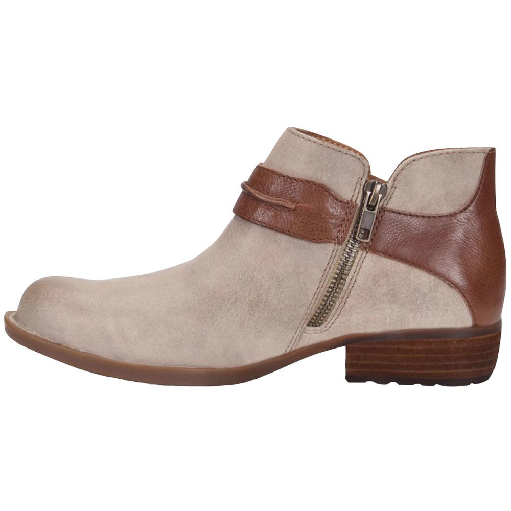 Born Kati Ankle Boots - Womens Cream Brown Combo Back View