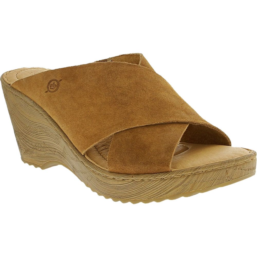 Born Nora Sandals - Womens Tan Camel Suede