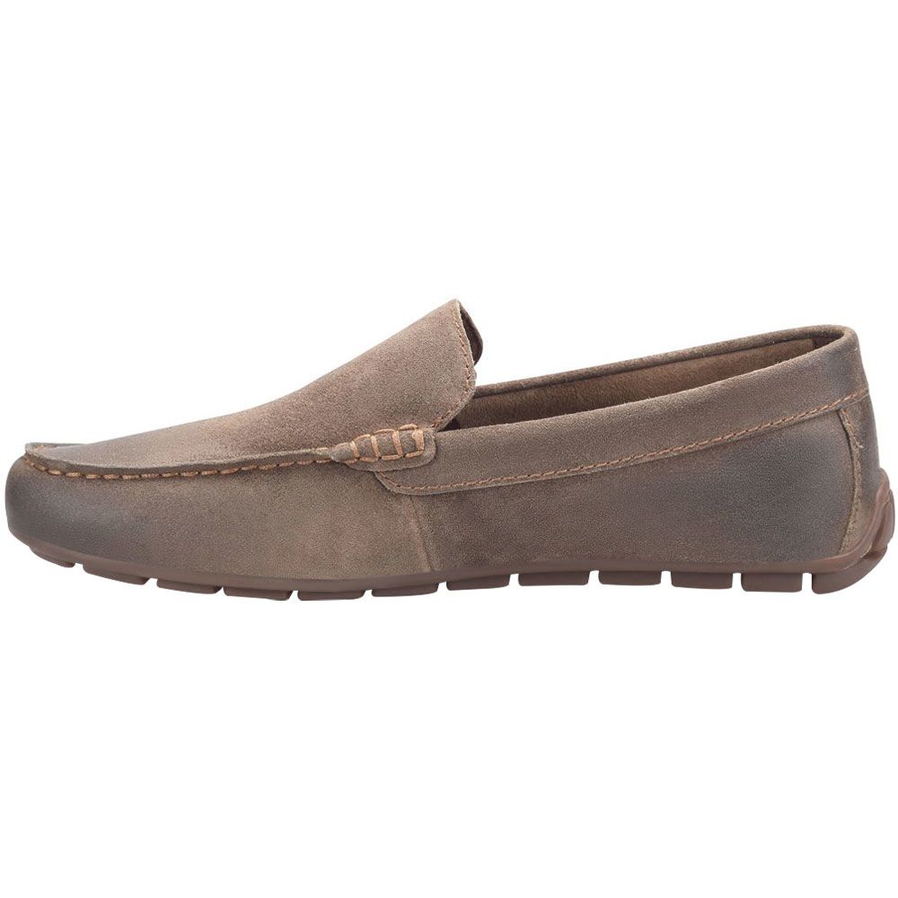 Born Allan Slip On Casual Shoes - Mens Taupe Mud Distressed Back View