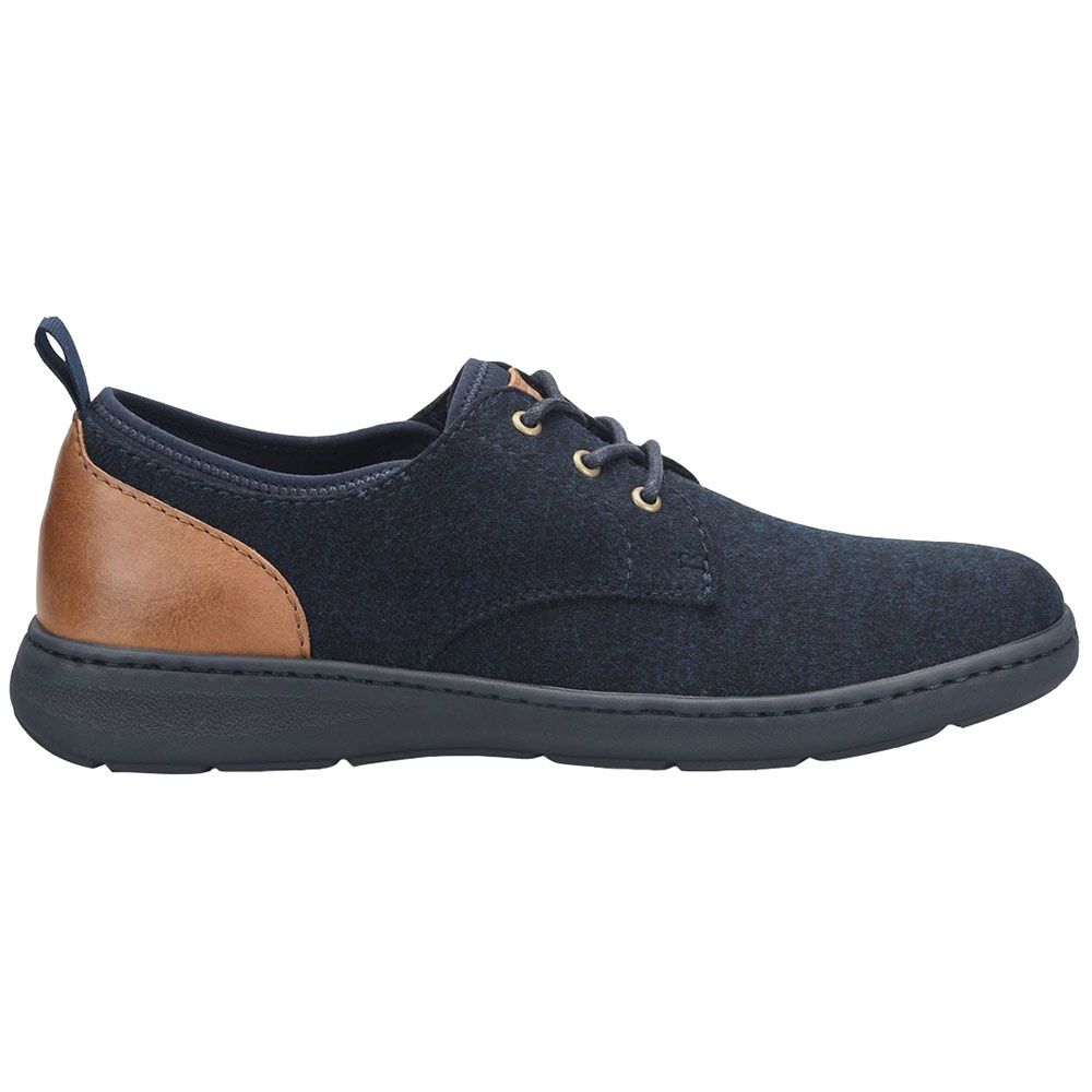 Born Marcus Lace Up Casual Shoes - Mens Navy Wool Combo Side View