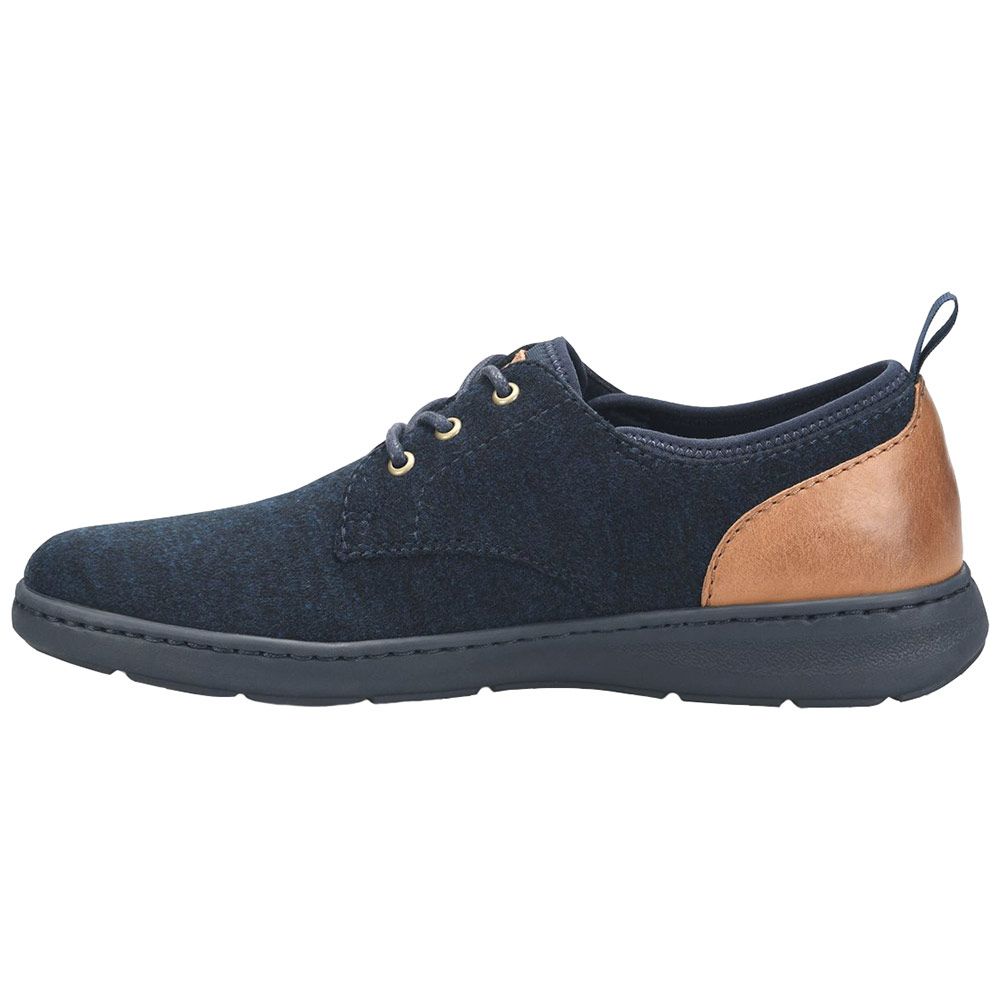 Born Marcus Lace Up Casual Shoes - Mens Navy Wool Combo Back View