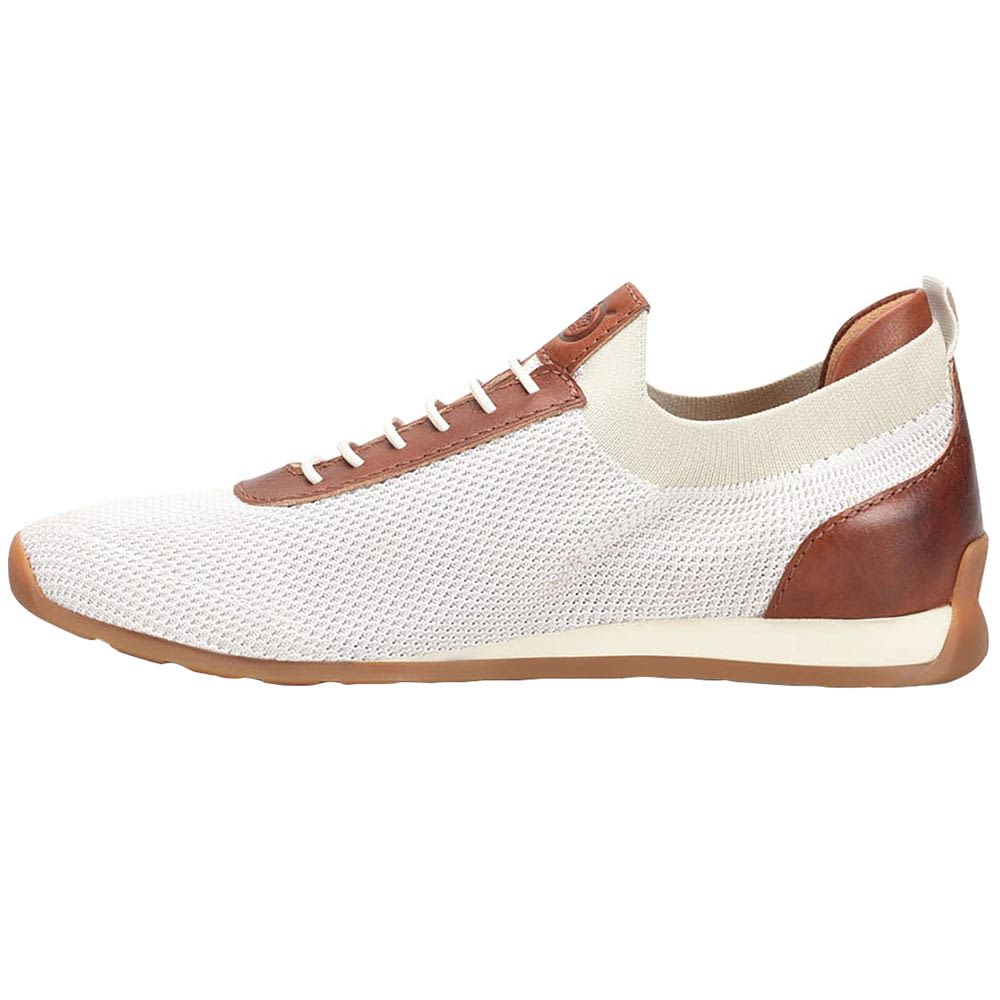 Born Barrett Lace Up Casual Shoes - Mens White Bourbon Knit Combo Back View