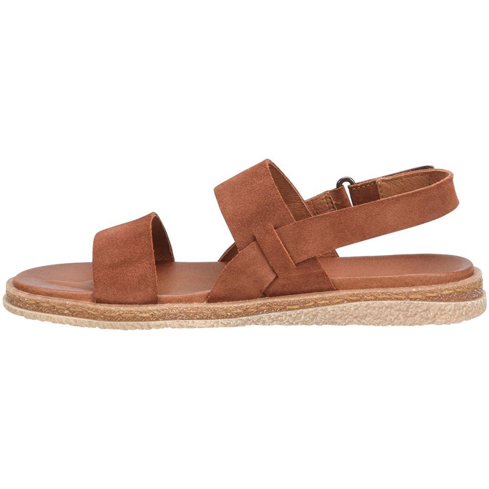 Born Cadyn Sandals - Womens Cognac Suede Brown Back View
