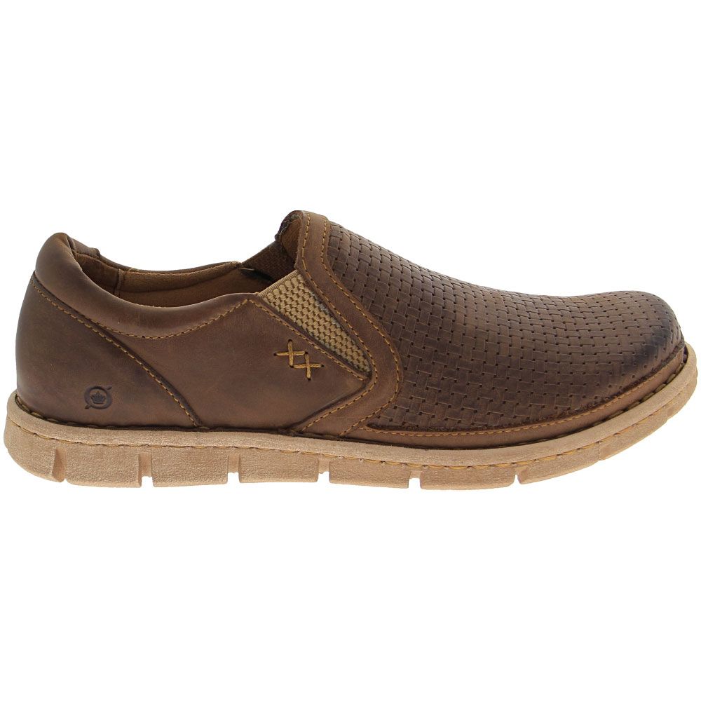 Born Sawyer Slip On Casual Shoe - Mens Brown Side View