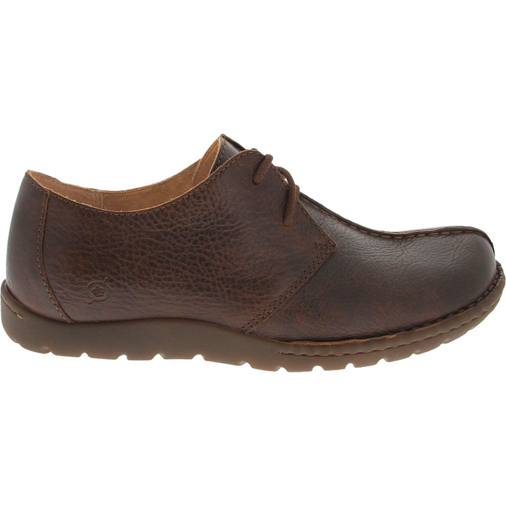 Born Nigel 2 Eye Lace Up Casual Shoes - Mens Brown Side View