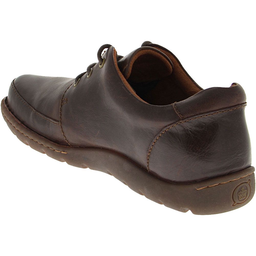 Born Nigel 3 Eye Lace Up Casual Shoes - Mens Cocoa Back View