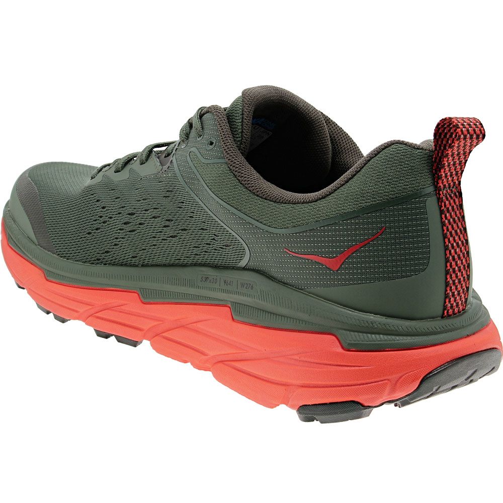 Hoka One One Challenger Atr 6 Trail Running Shoes - Mens Grey Red Back View