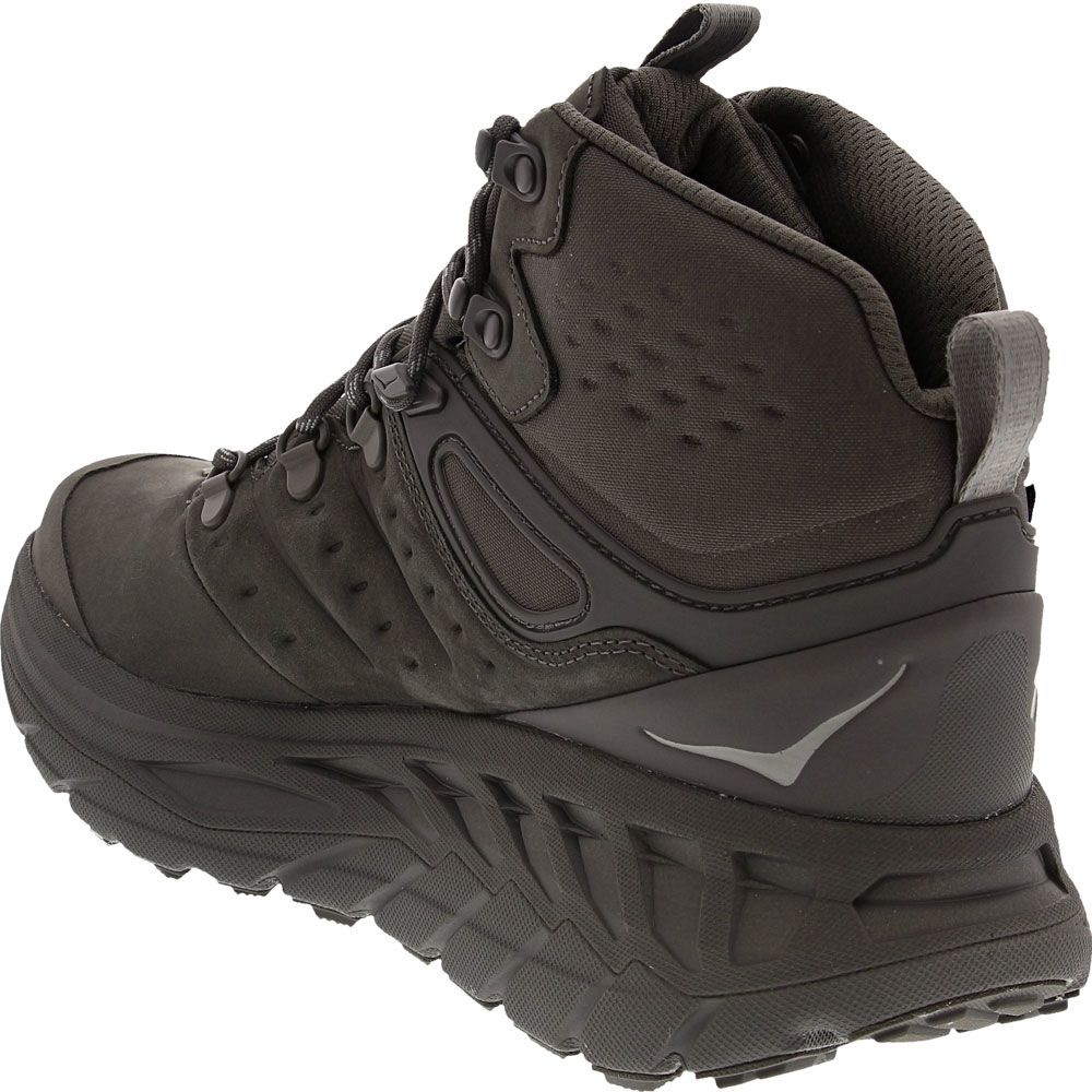 Hoka One One Stinson Mid Goretex Hiking Boots - Mens Charcoal Back View
