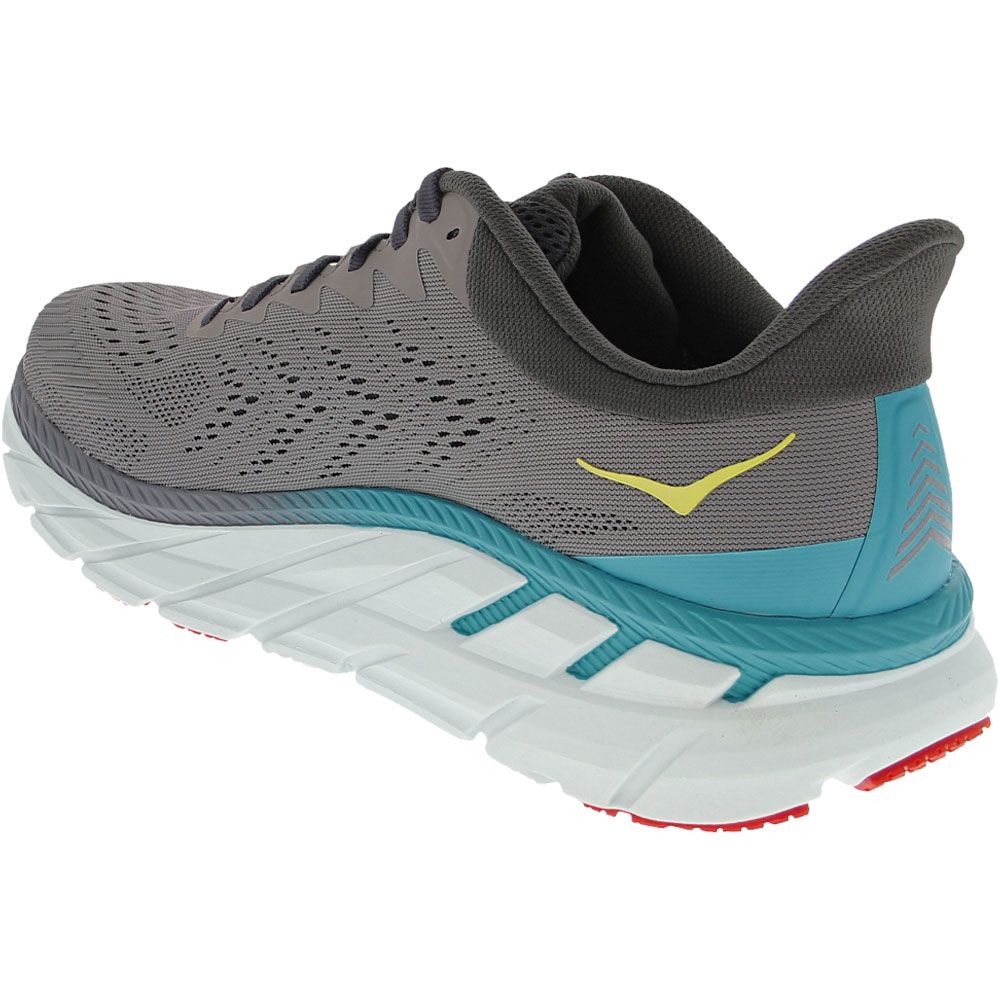 Hoka One One Clifton 7 Running Shoes - Mens Silver Back View