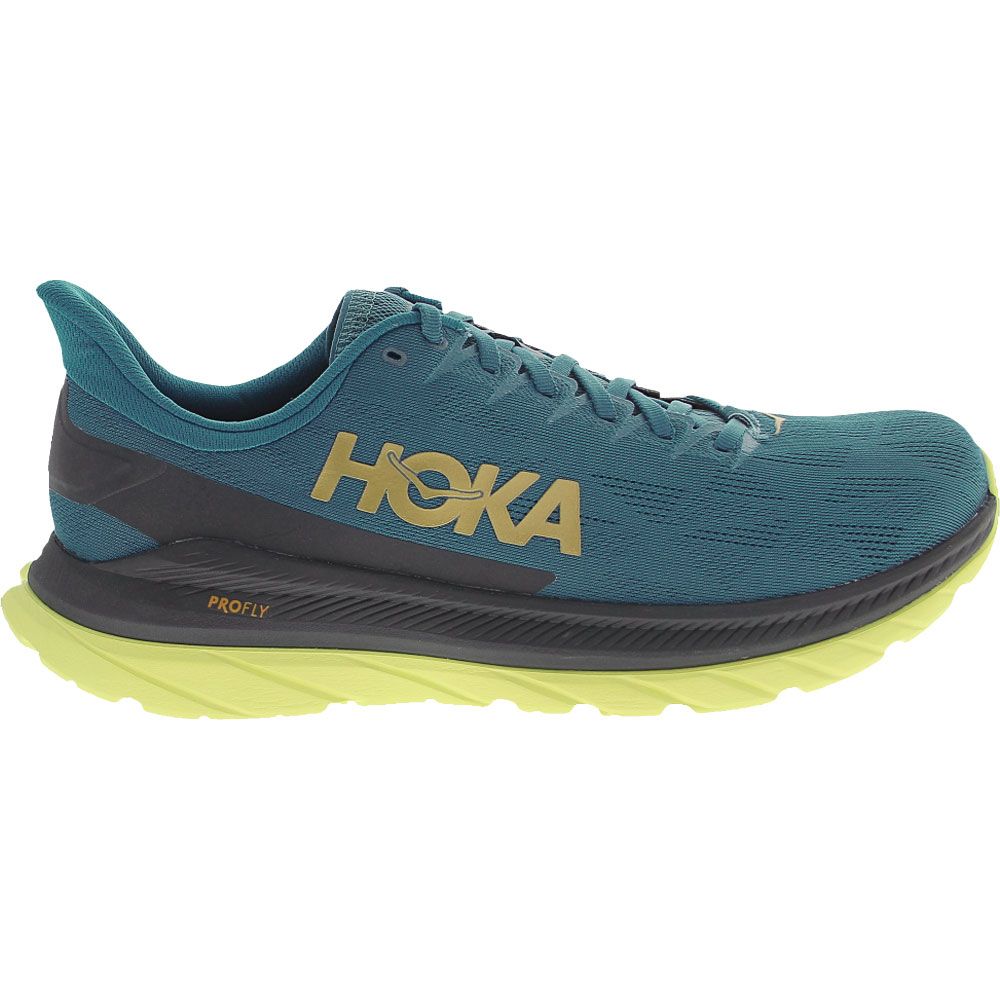 Hoka One One Mach 4 Running Shoes - Mens Blue Side View