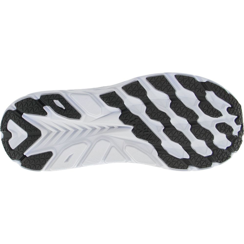 Hoka One One Clifton 8 Running Shoes - Womens Black White Sole View