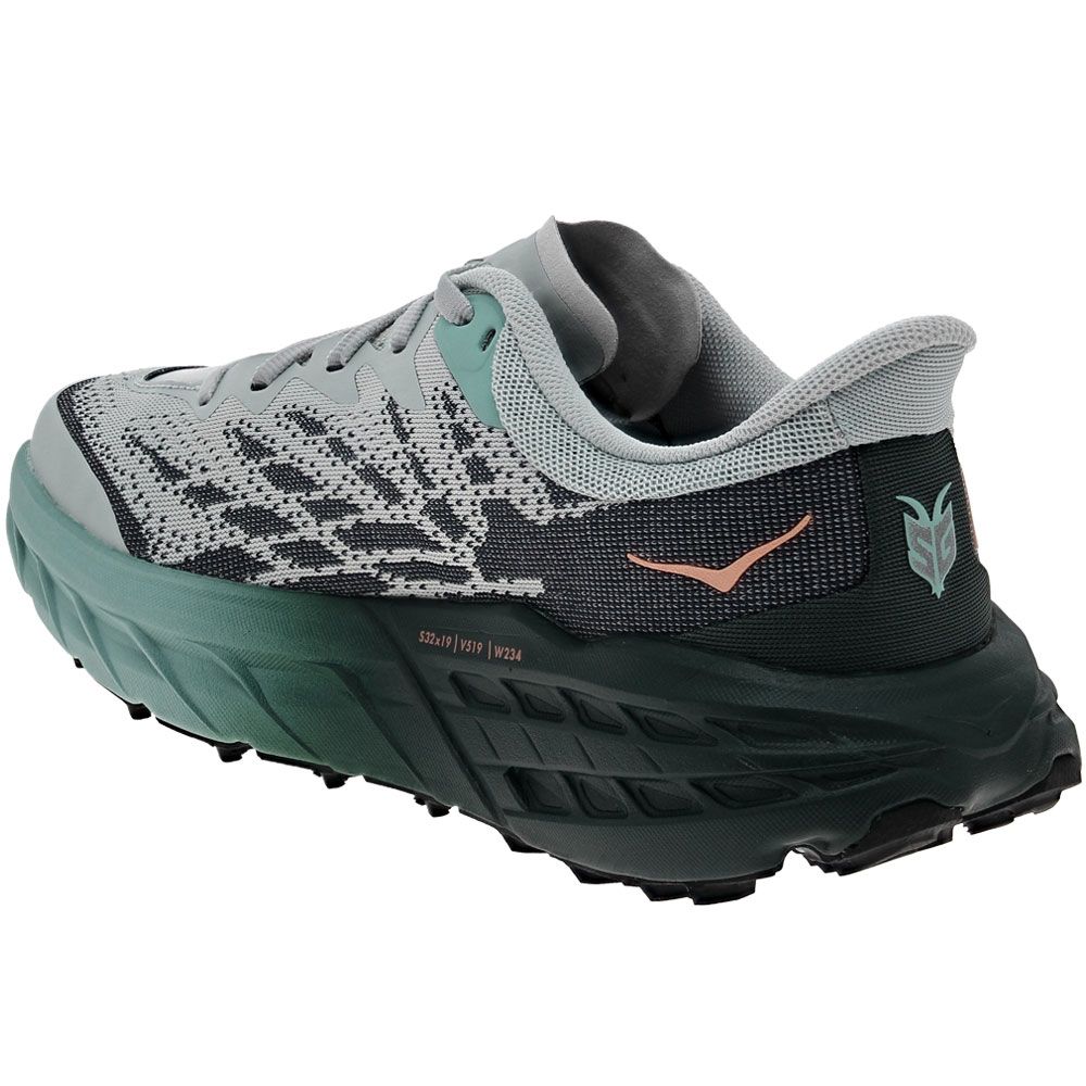 Hoka One One Speedgoat 5 Trail Running Shoes - Womens Silver Back View