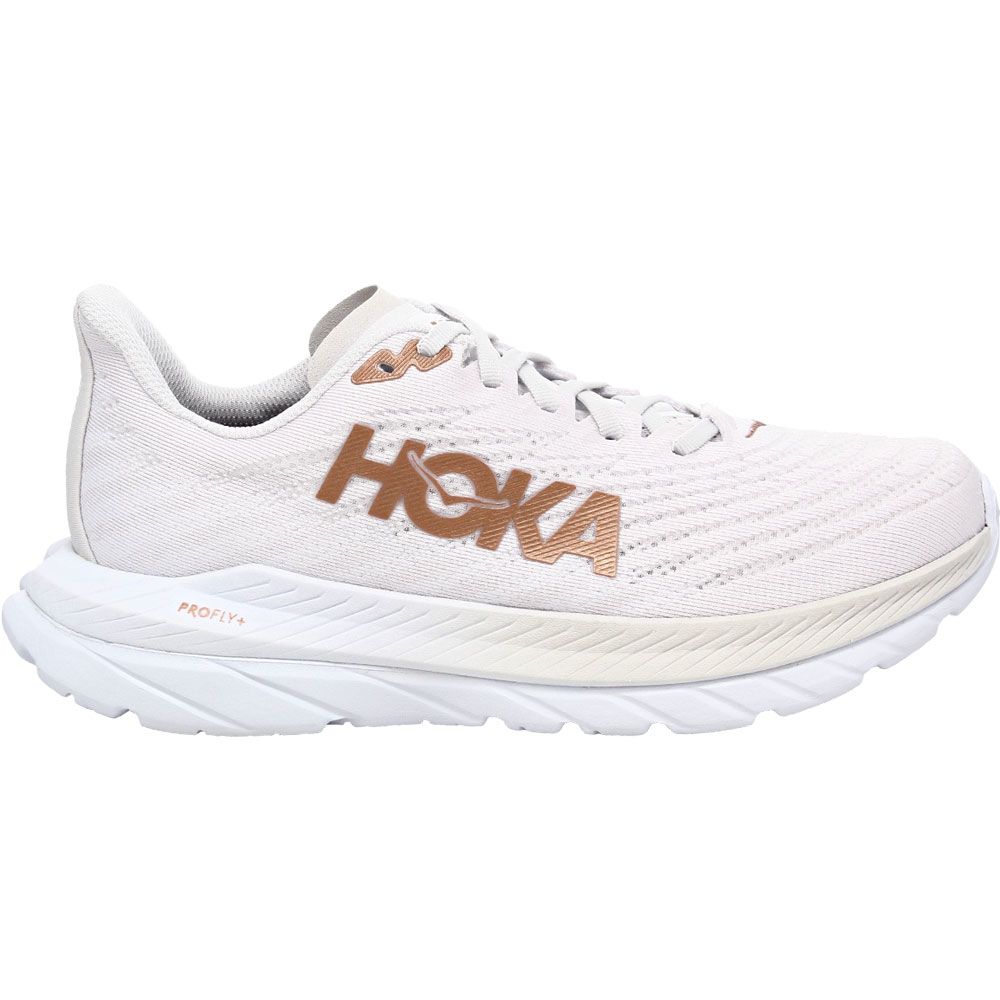 Hoka One One Mach 5 Running Shoes - Womens White Copper Side View