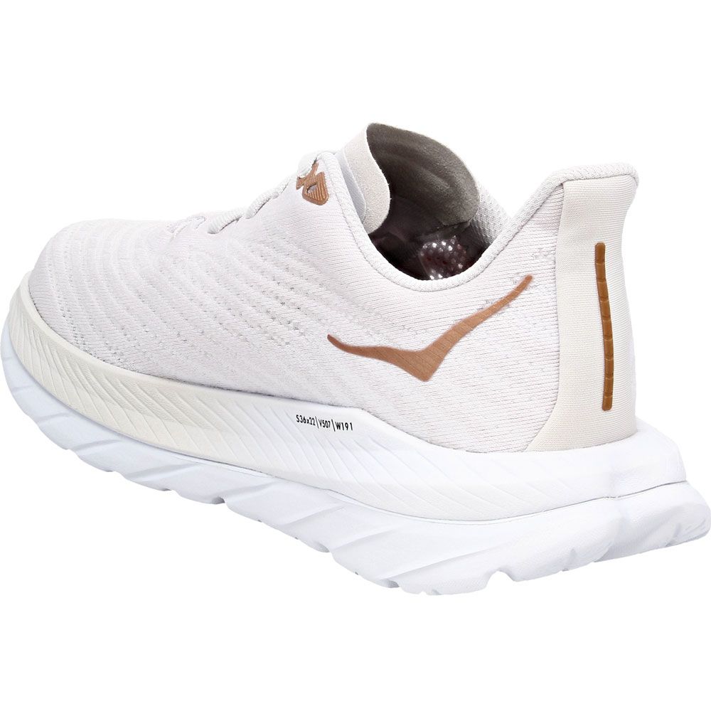 Hoka One One Mach 5 Running Shoes - Womens White Copper Back View