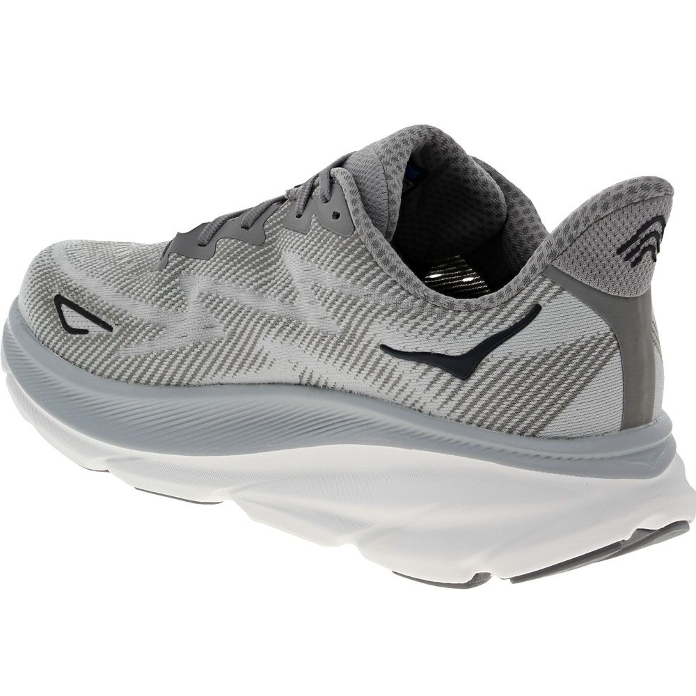 Hoka One One Clifton 9 Running Shoes - Mens Harbor Mist Black Back View