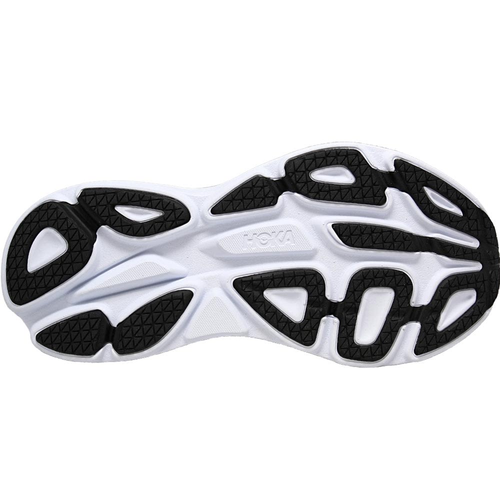 Hoka One One Bondi 8 Running Shoes - Womens Black White Sole View