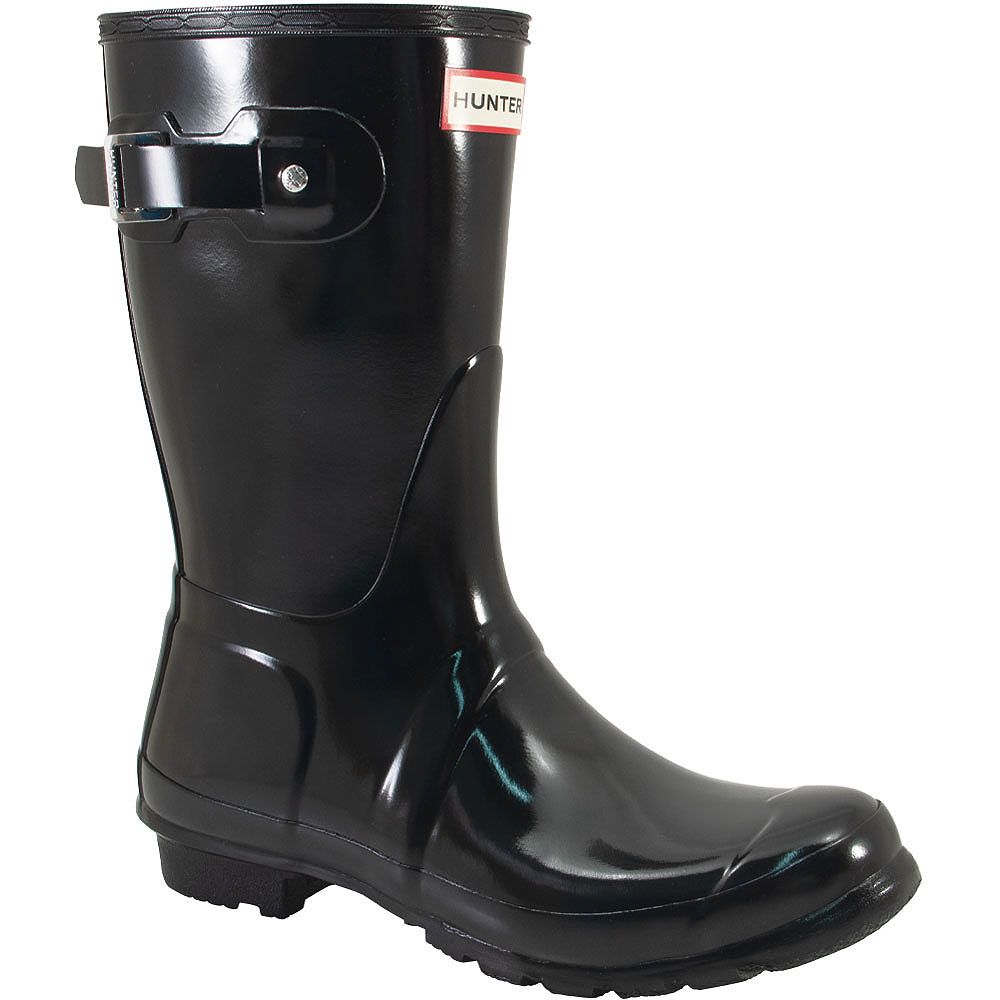 Hunter Original Short Gloss Rain Boots - Womens Black