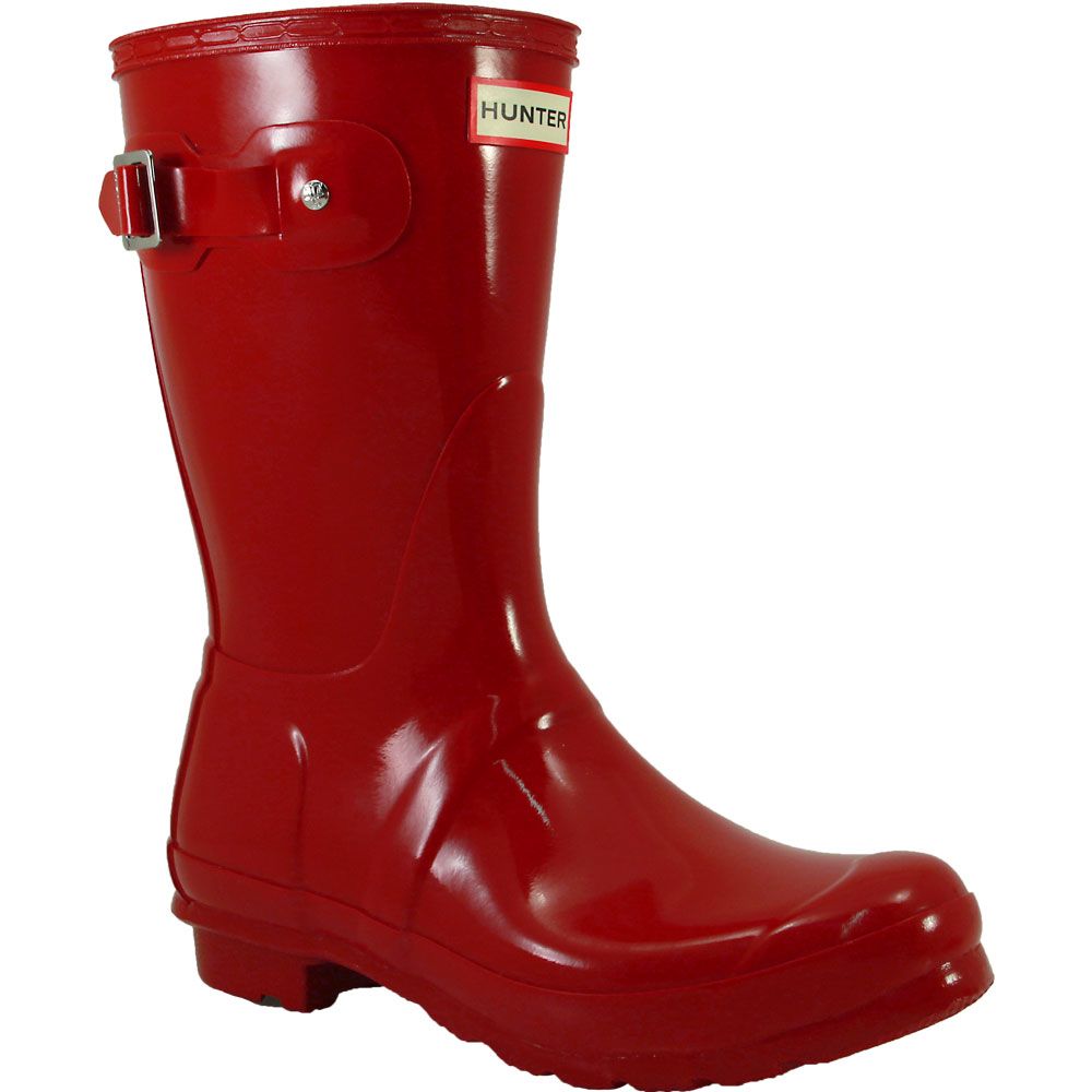 Hunter Original Short Gloss Rain Boots - Womens Red
