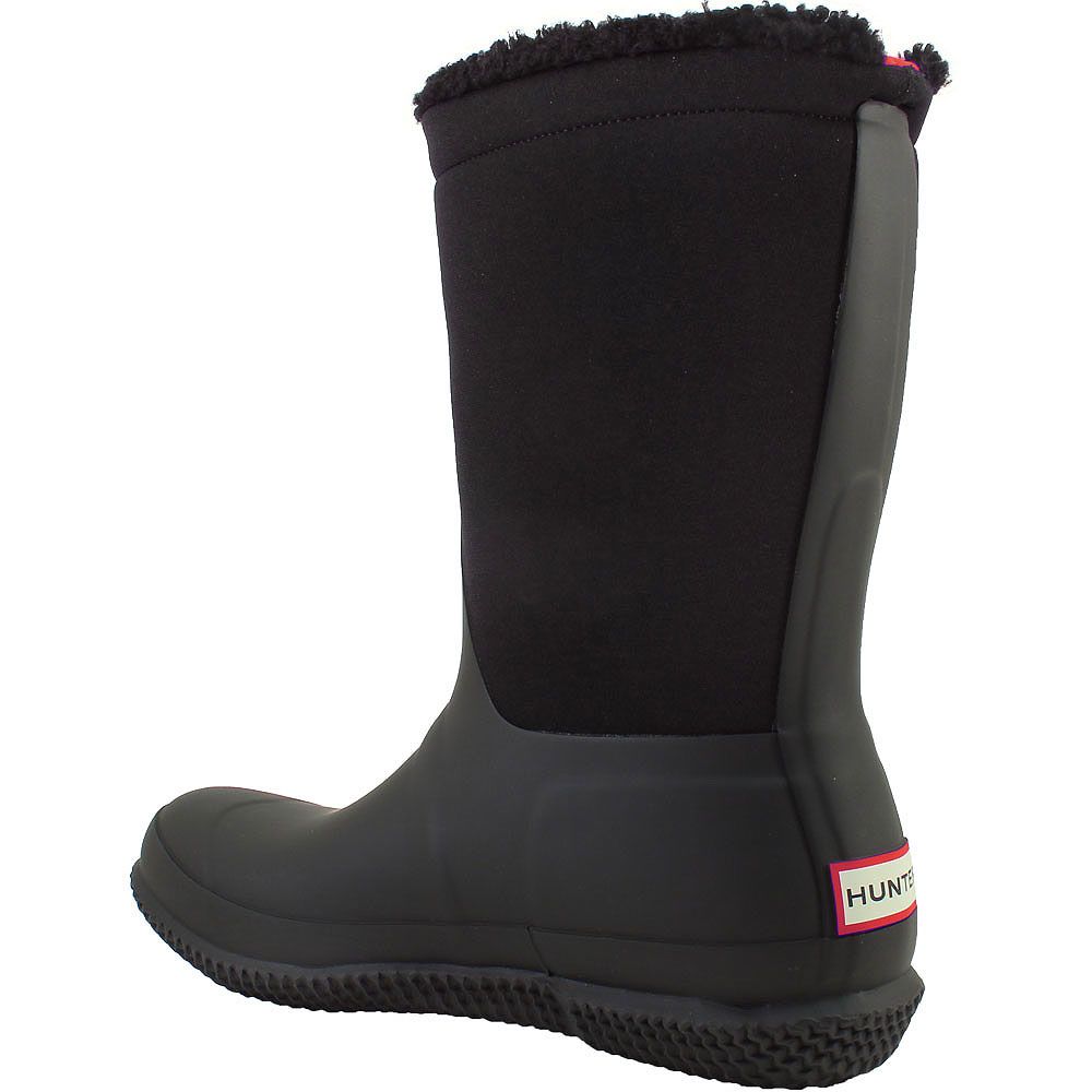 Hunter Original Sherpa Boot Rain Boots - Womens Black Back View