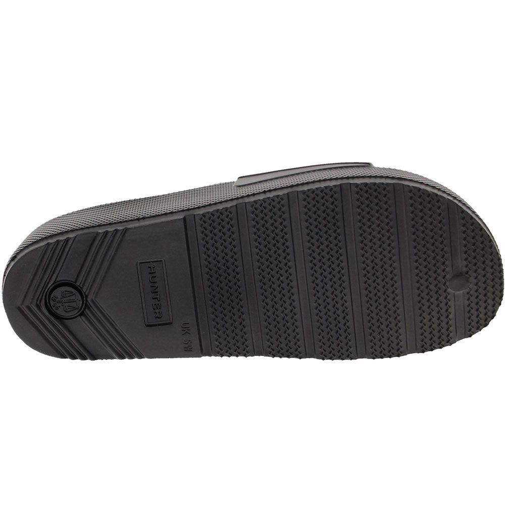 Hunter Original Molded Slide Water Sandals - Womens Black Sole View