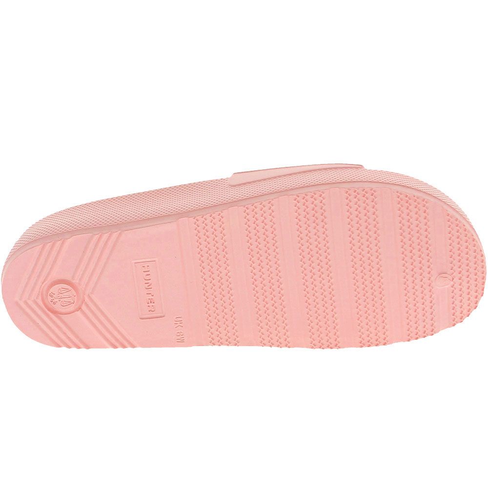 Hunter Original Molded Slide Water Sandals - Womens Pink Sole View