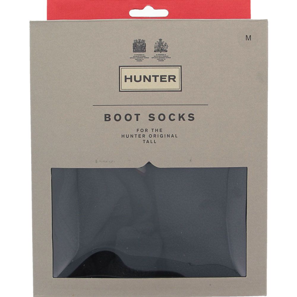 Hunter Boot Sock Fleece Socks Black View 2