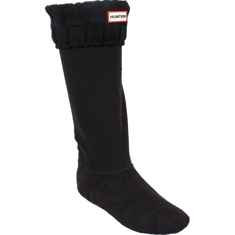 'Hunter 6 Stitch Cable Sock Socks Black