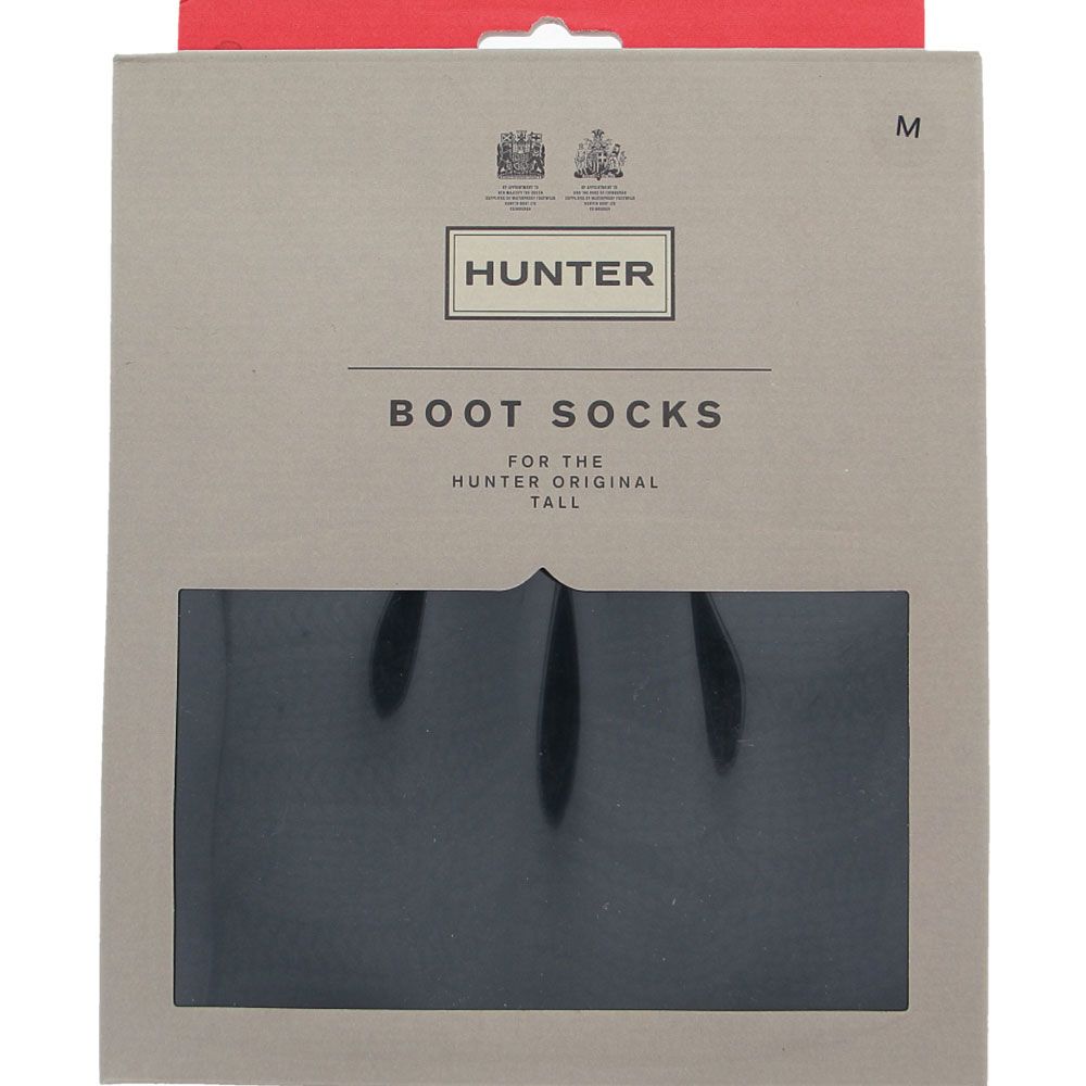 Hunter 6 Stitch Cable Sock Socks Black View 2