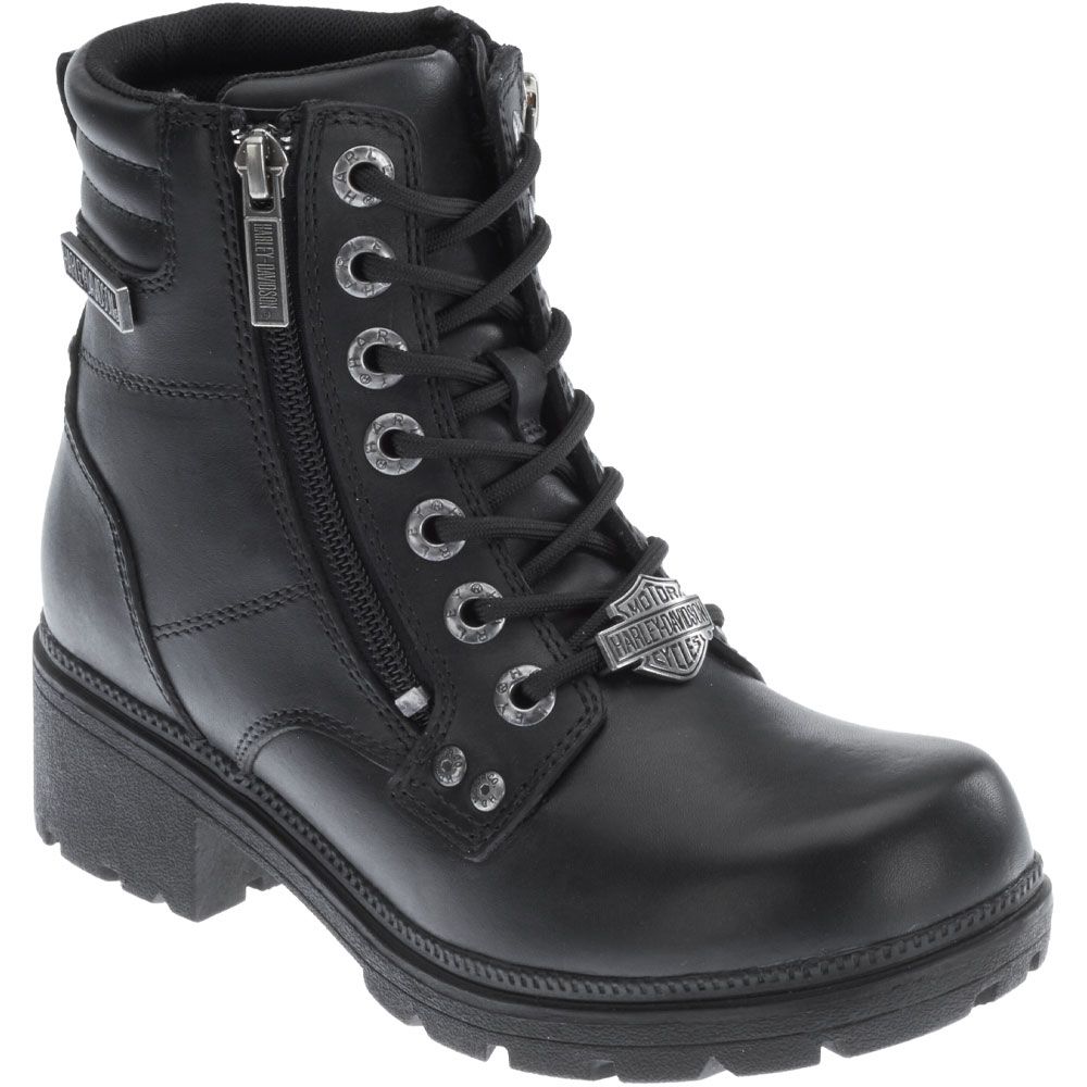 Harley Davidson Inman Mills Non-Safety Toe Work Boots - Womens Black