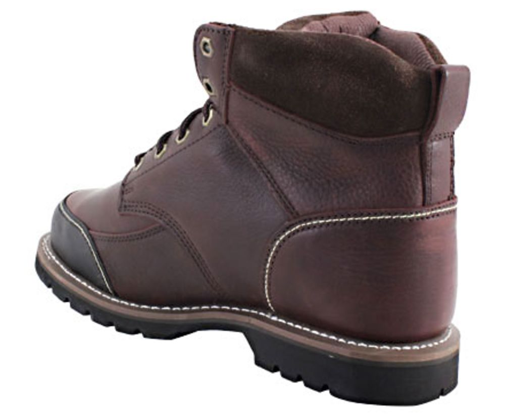 Iron Age Dozer Steel Toe Work Boots - Mens Brown Back View