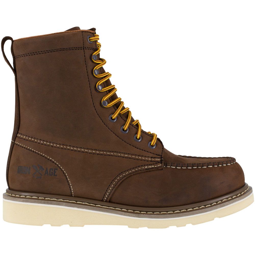 Iron Age Ia5081 Safety Toe Work Boots - Mens Brown Side View