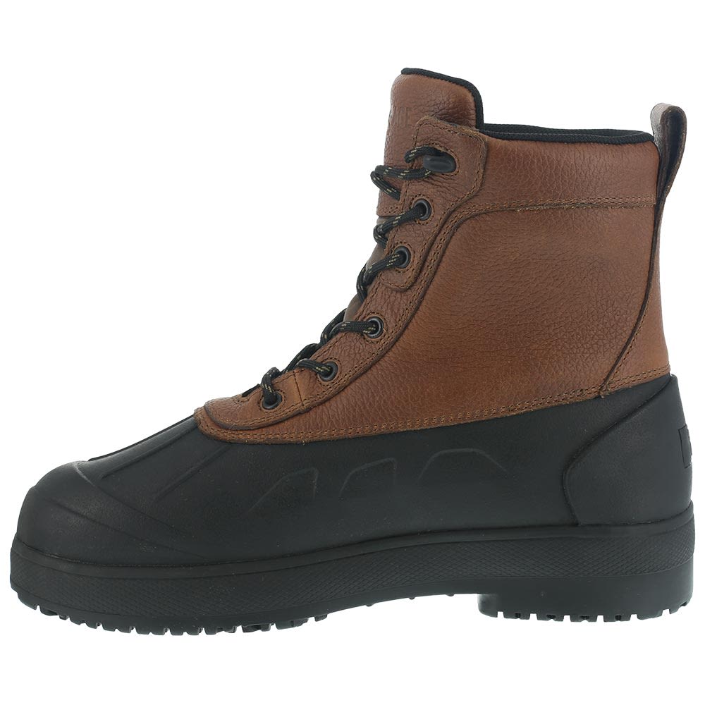 Iron Age Ia9650 Safety Toe Work Boots - Mens Black And Brown Back View