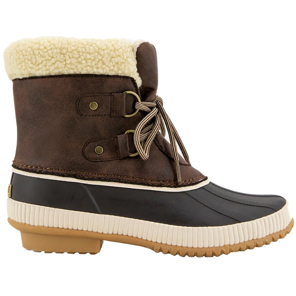 JBU Akron Waterproof Winter Boots - Womens Brown Side View