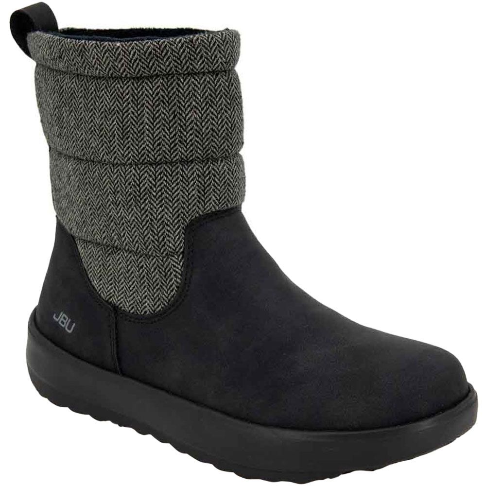 JBU Cloudie Water Proof Winter Boots - Womens Black Herringbone