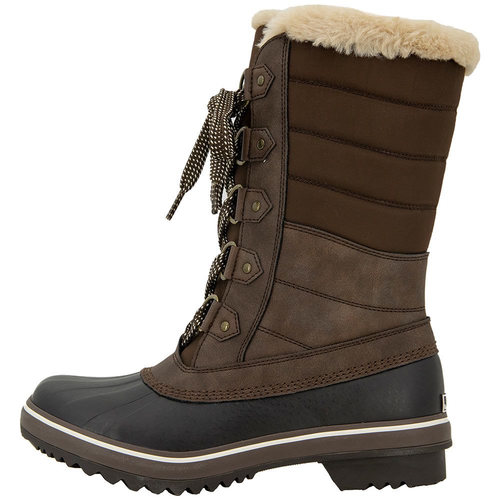 JBU Siberia Water Proof Winter Boots - Womens Brown Back View