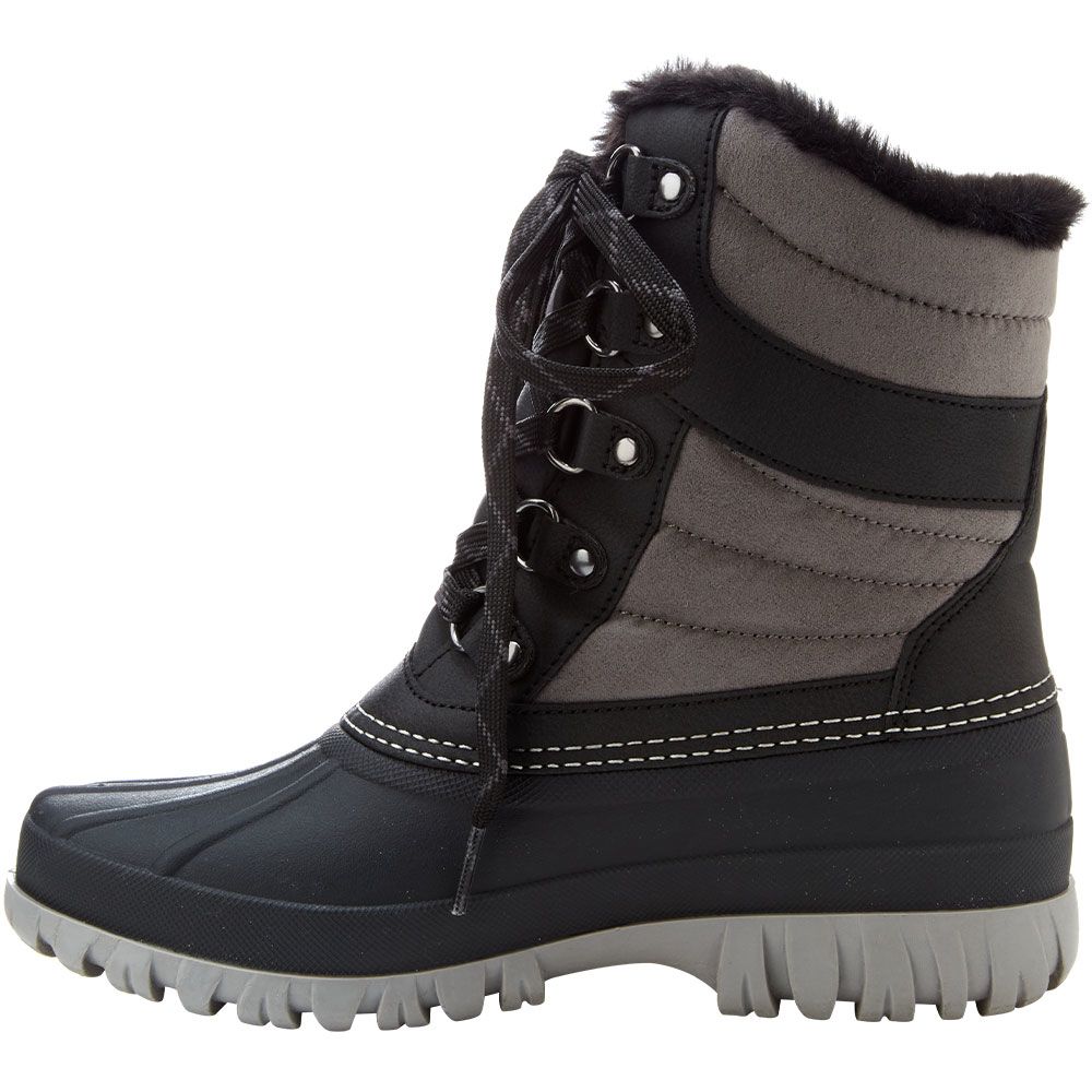 JBU Casey Waterproof Winter Boots - Womens Charcoal Black Back View