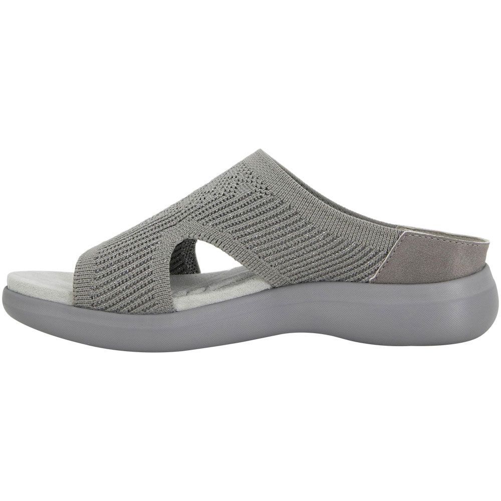 JBU June Slide Sandals - Womens Grey Shimmer Back View
