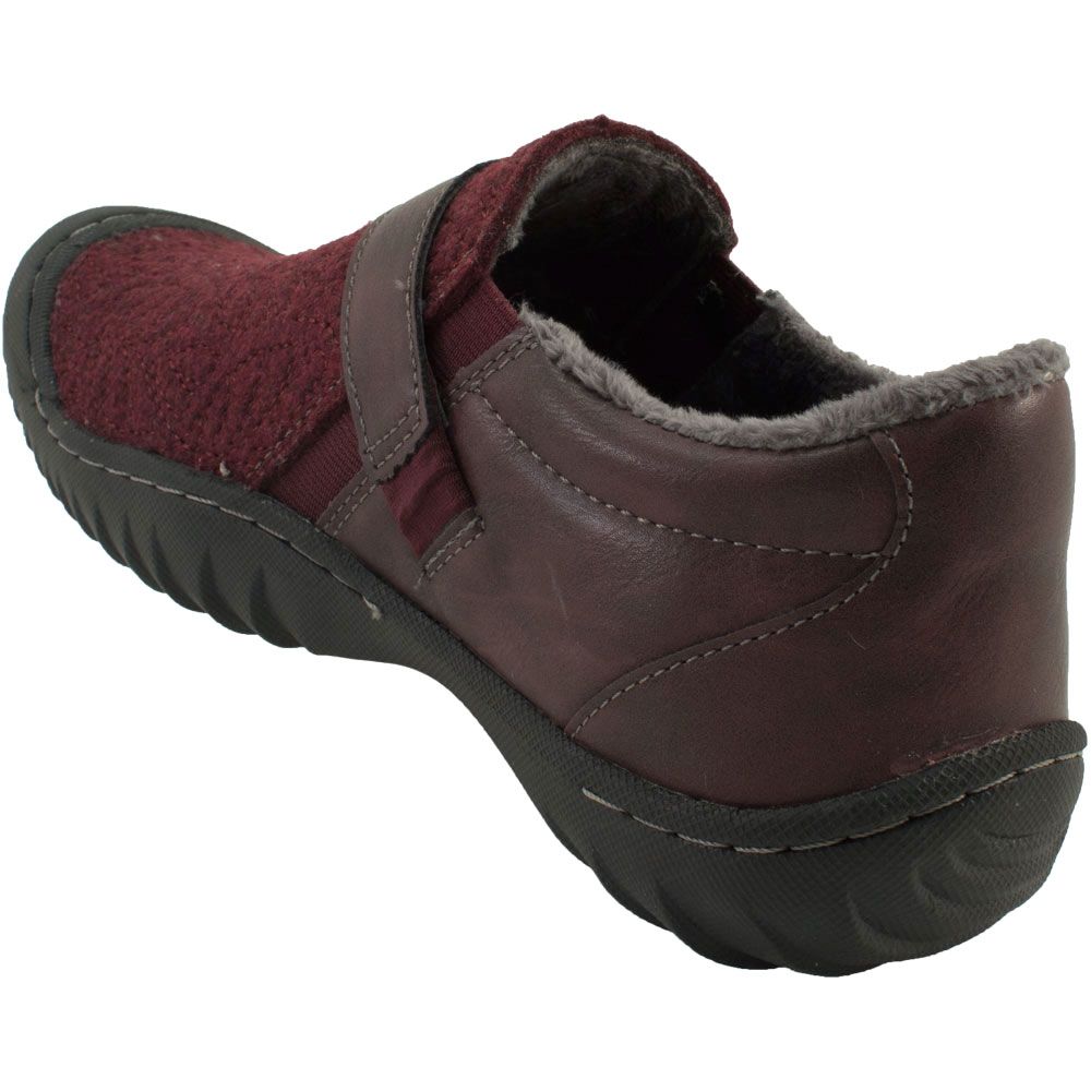 JBU Blakely Slip on Casual Shoes - Womens Wine Back View