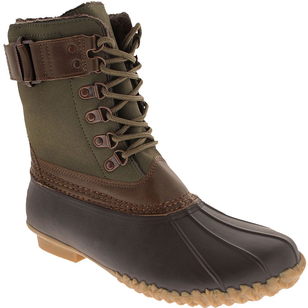 JBU Calgary Weather Ready Rubber Boots - Womens Army Green Brown
