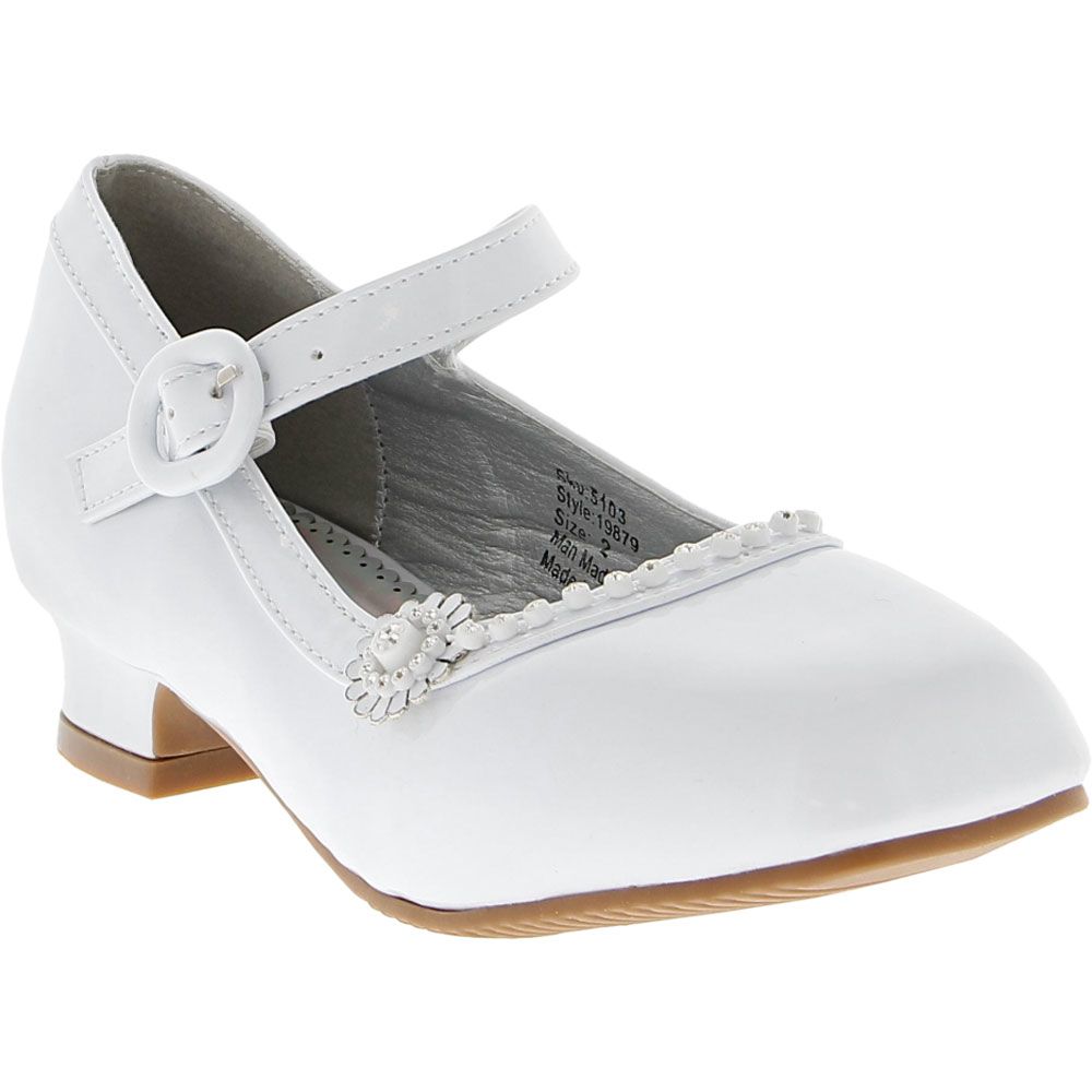 Josmo 19879m Mary Jane Dress Shoes - Girls White
