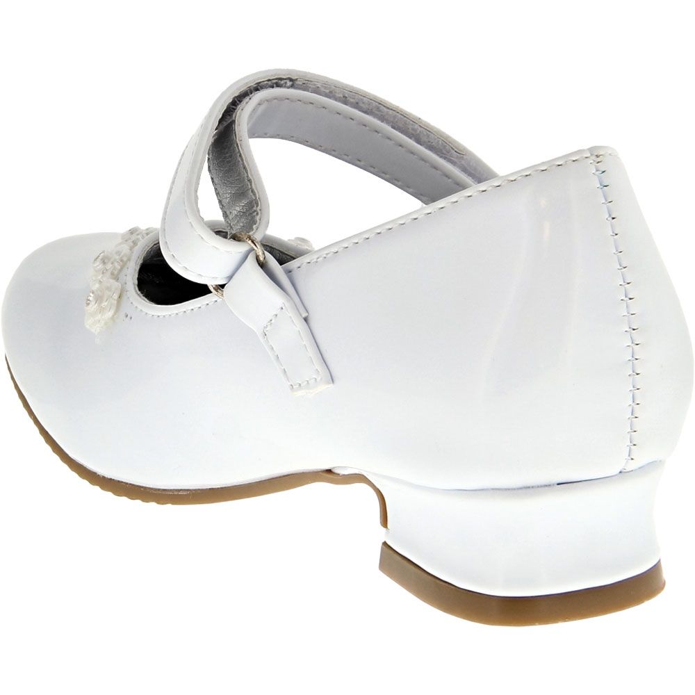 Josmo 83161 Girls Dress Shoes White Patent Back View