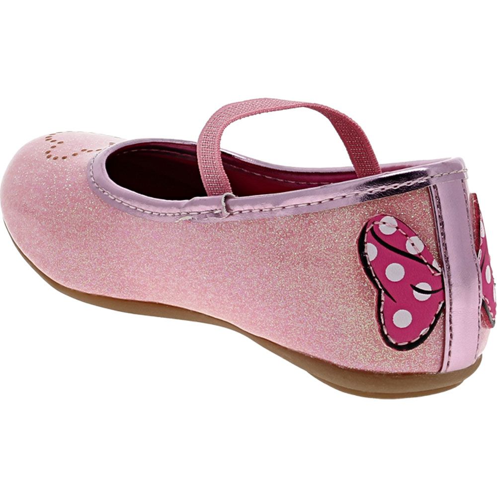 Josmo Minnie Flat CH93490a Girls Dress Shoes - Baby Toddler Pink Back View