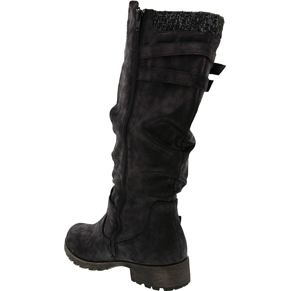 Jellypop Creed Tall Dress Boots - Womens Black Back View