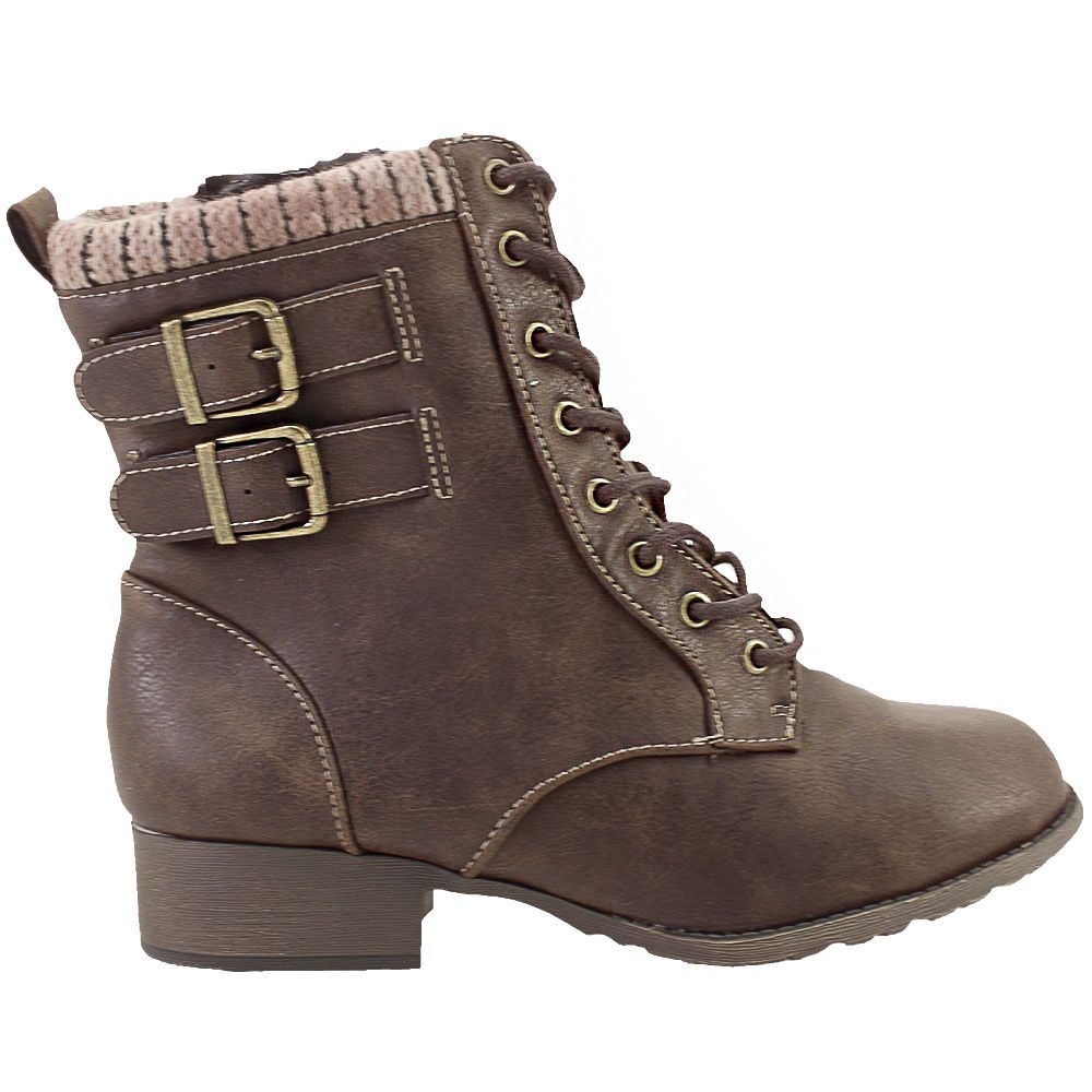 Jellypop Plucky Casual Boots - Womens Dark Brown Smooth Side View